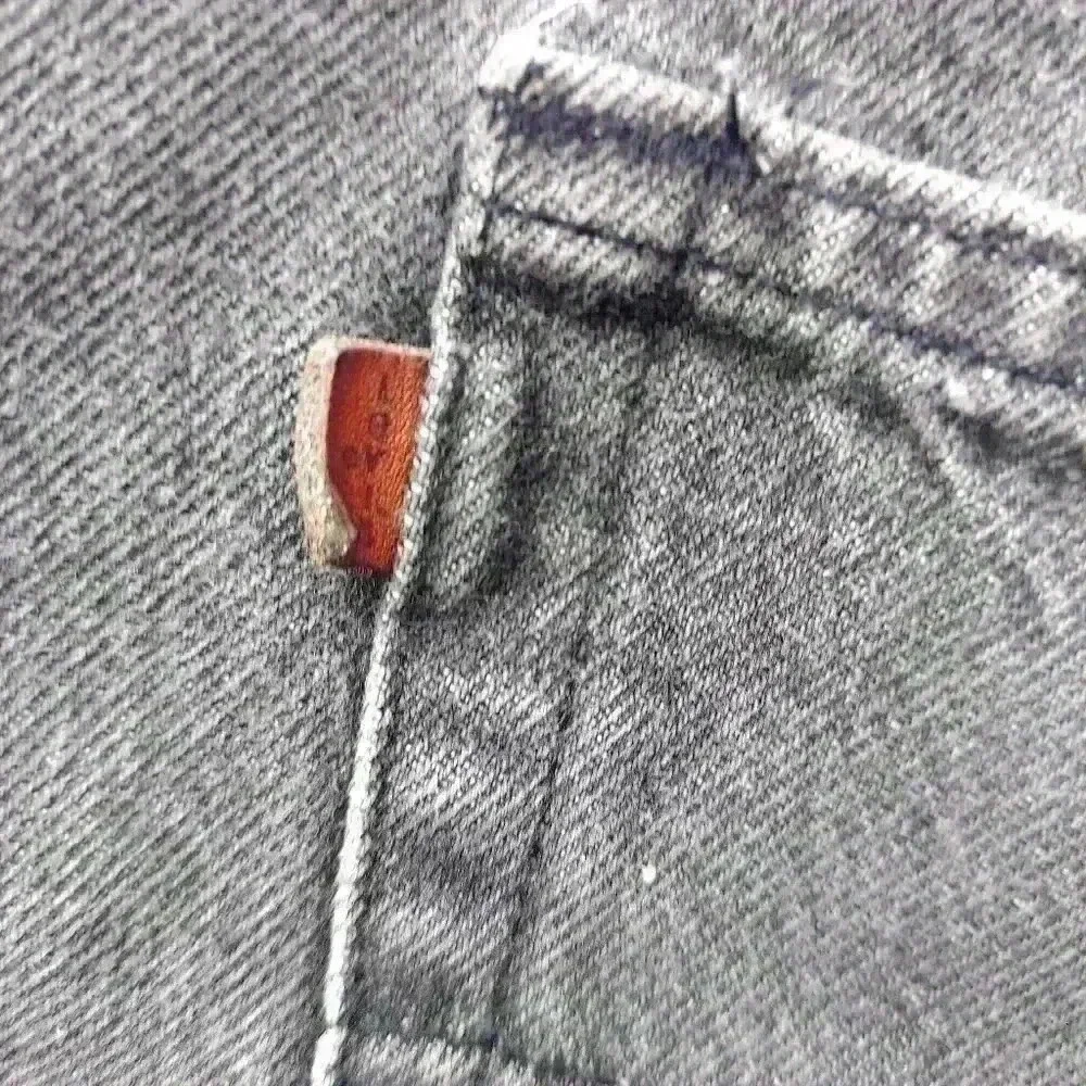 Levi's Vintage Black Leather Tab Jeans